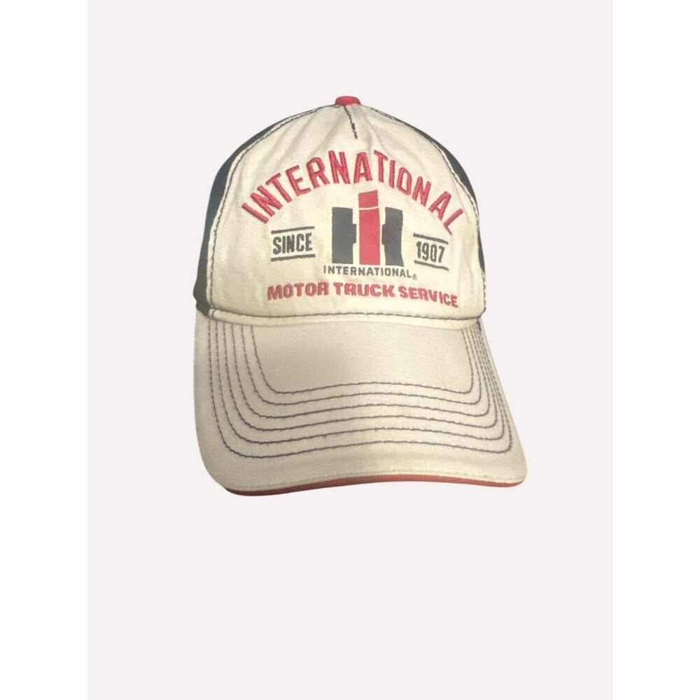 International Motor‎ Truck Service Hat  Snapback 715 Headwear Black & Beige